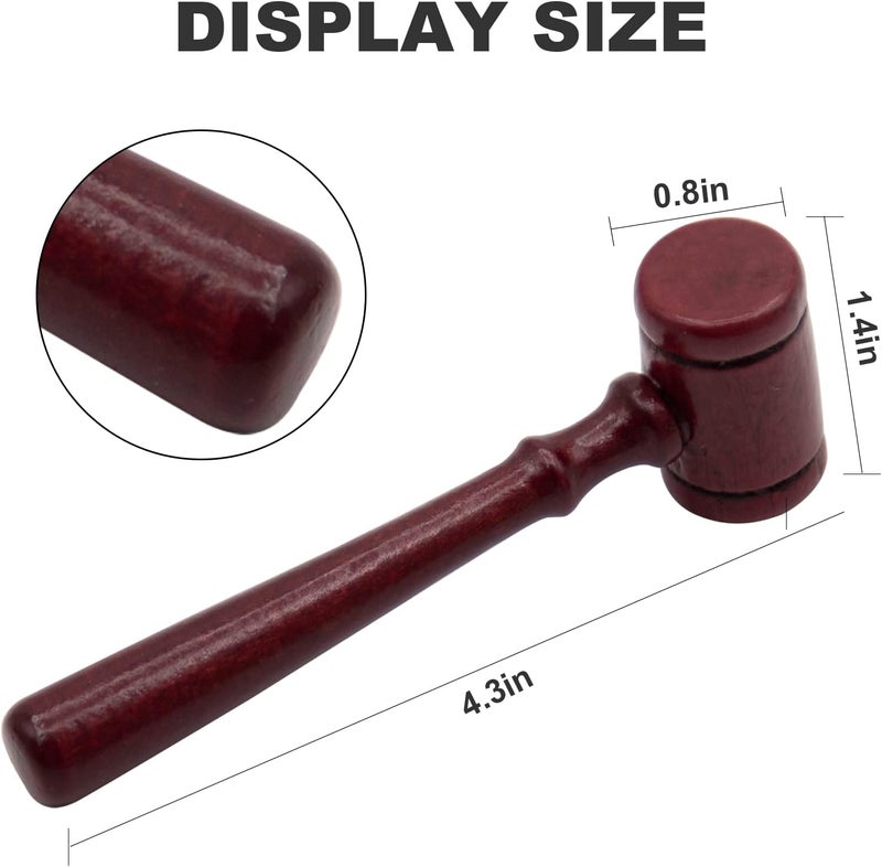 MDEOOSKY 5Pcs Judge Gavel Wood Decor Small Wooden Hammer Judge Gavel Prop Decorative Lawyer Judge Auction Sale - Image 2